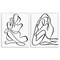 Stupell Industries Minimalist Female Figure 2 pc Framed Giclee Wall Art Set Design by Cat Thurman Designs